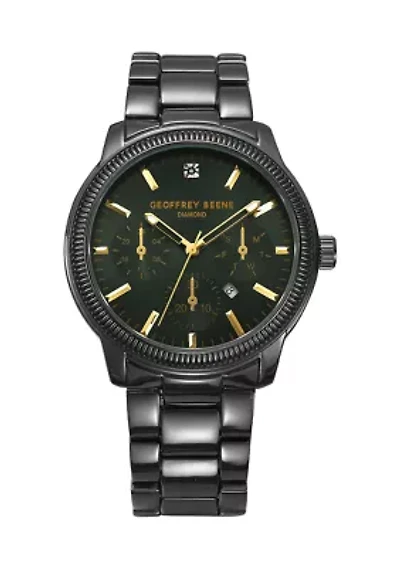 Gunmetal Gold Tone Accent Metal Watch
