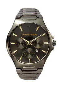 Gunmental Integrated Black Diamond Watch