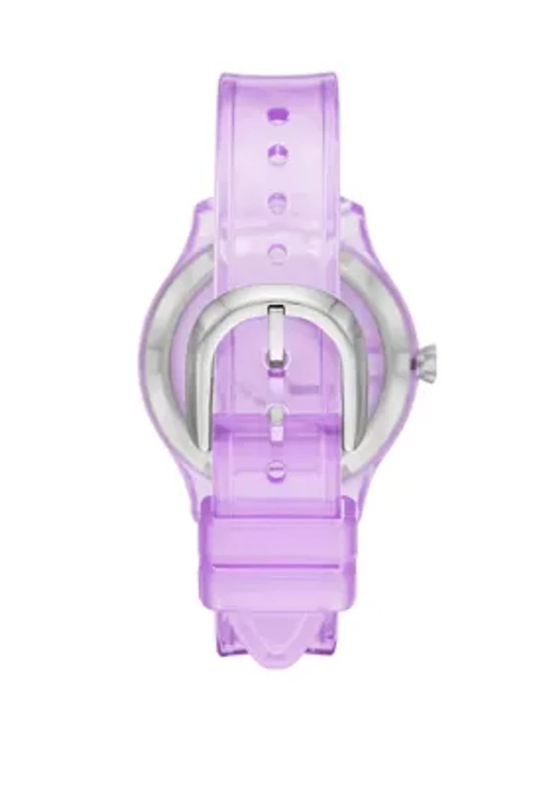 Rosebank Three-Hand Purple Polyurethane Watch