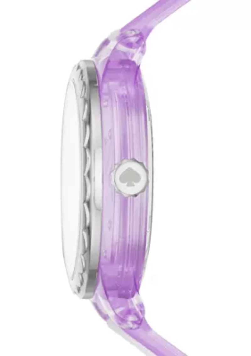 Rosebank Three-Hand Purple Polyurethane Watch