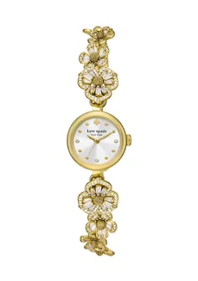 Gold Flower Monroe Bracelet Watch