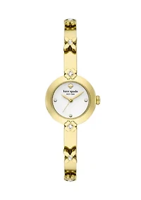 Gold Tone Small Crystal Watch