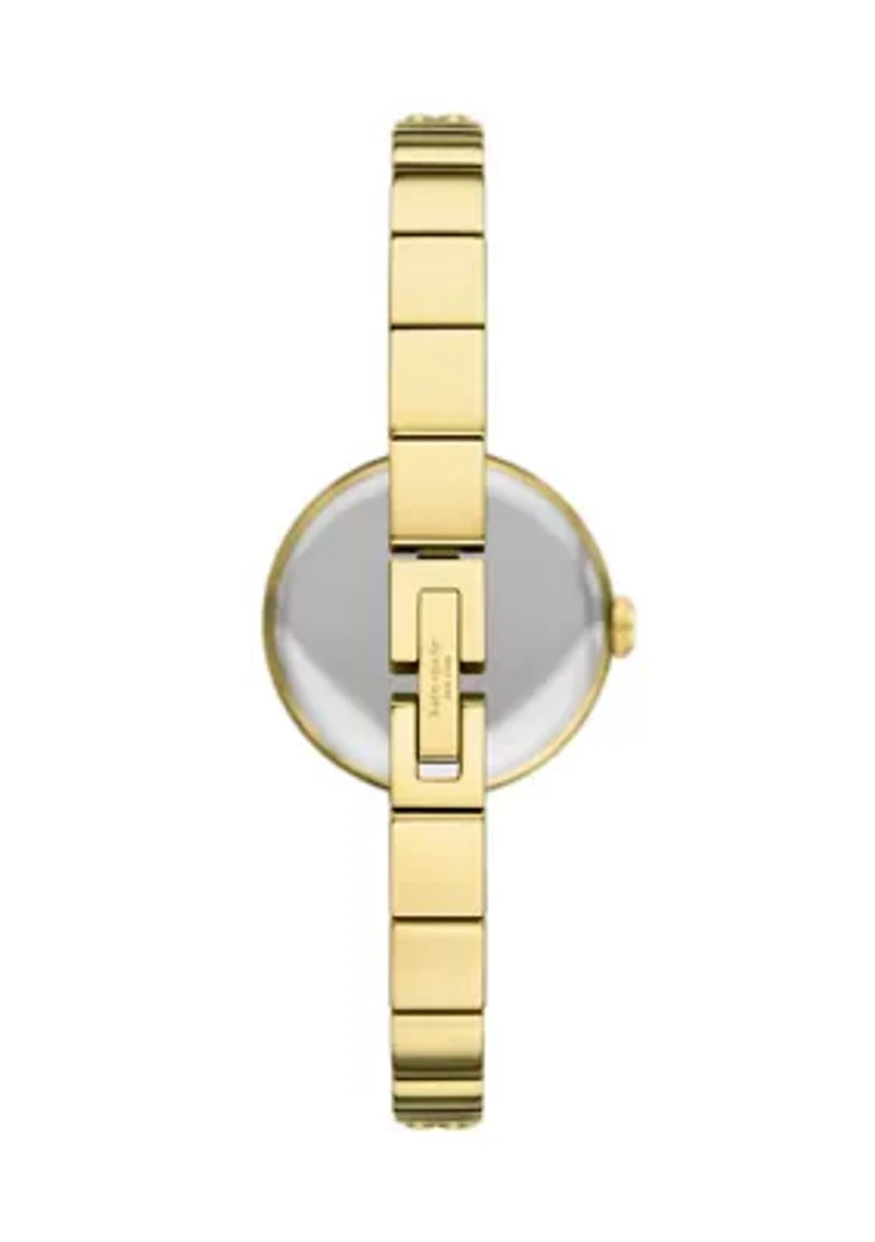 Gold Tone Small Crystal Watch