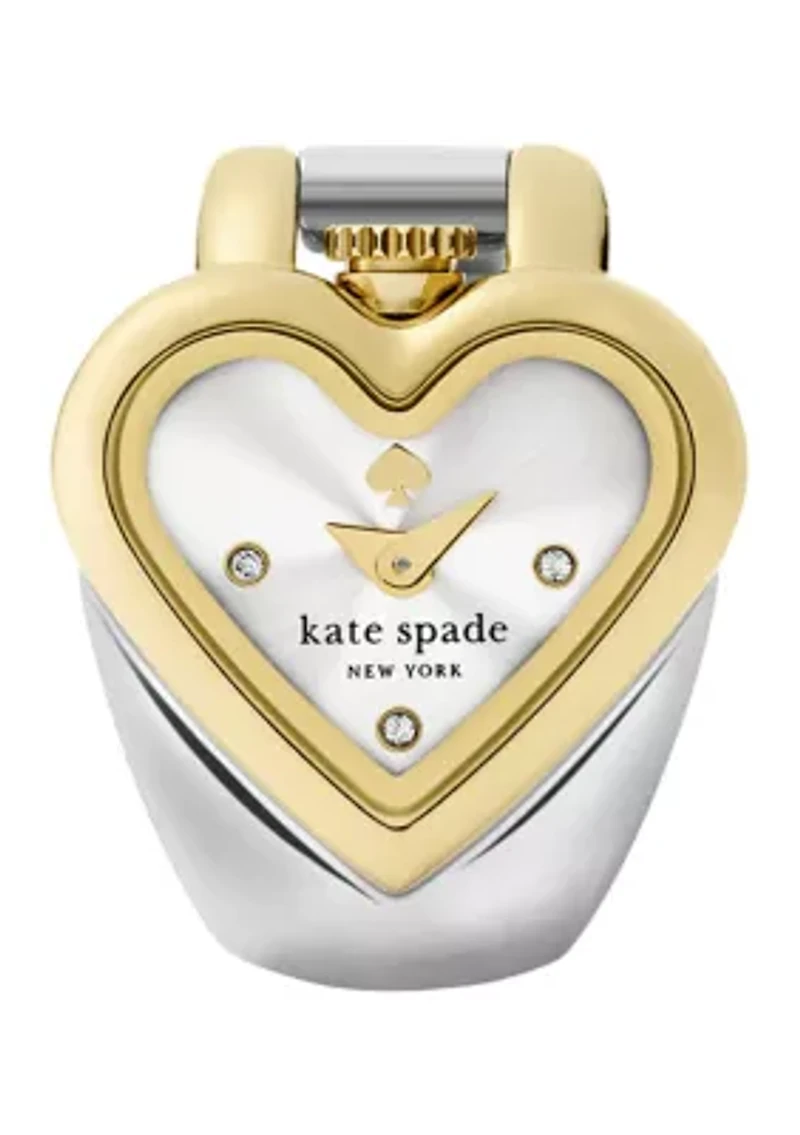 Two Tone Monroe Heart Watch Ring