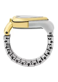 Two Tone Monroe Heart Watch Ring