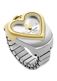 Two Tone Monroe Heart Watch Ring