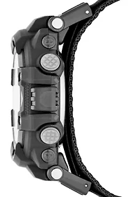 Keats 55 Millimeter Sport Digital Chronograph Watch with Fast Wrap Strap and Plastic Case
