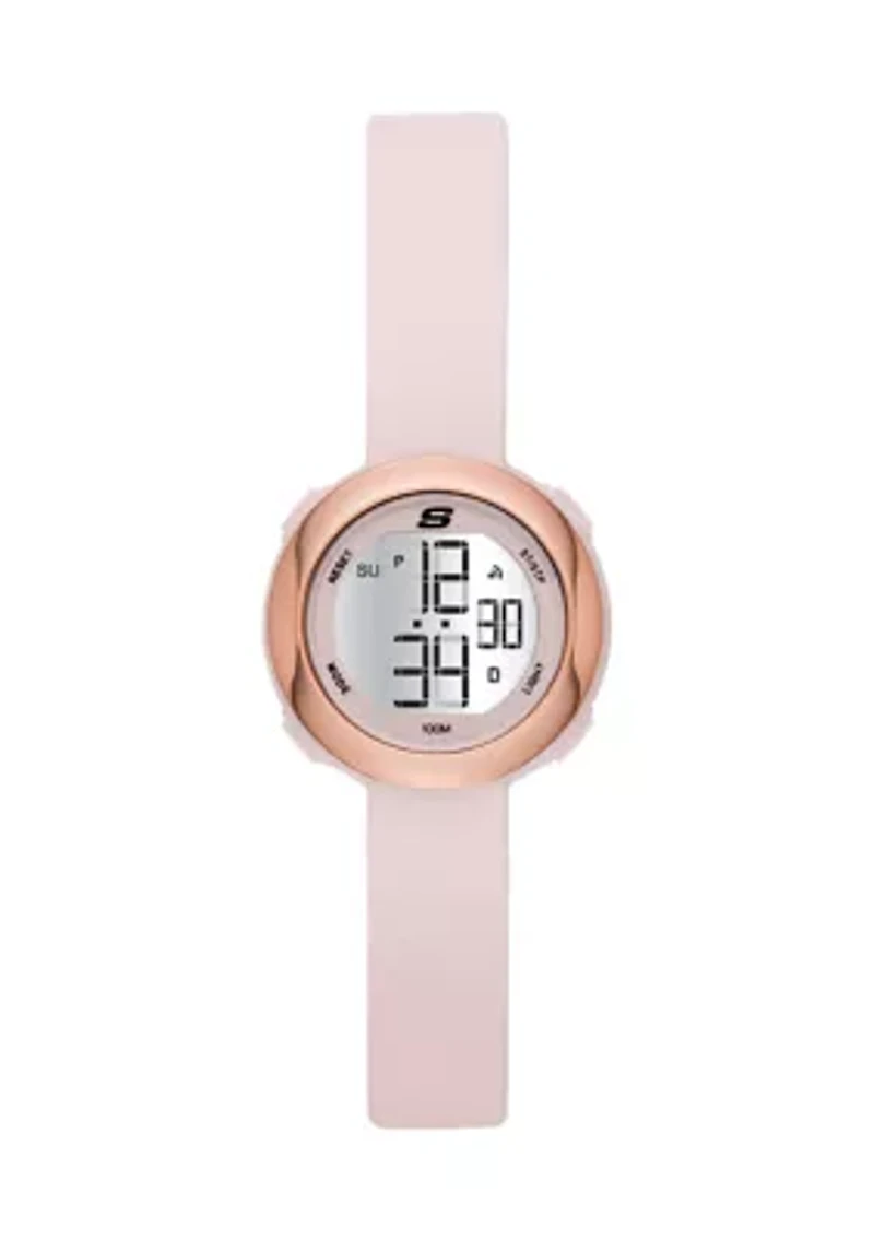 Sunridge Womens Blush and Rose Gold Tone Digital Watch