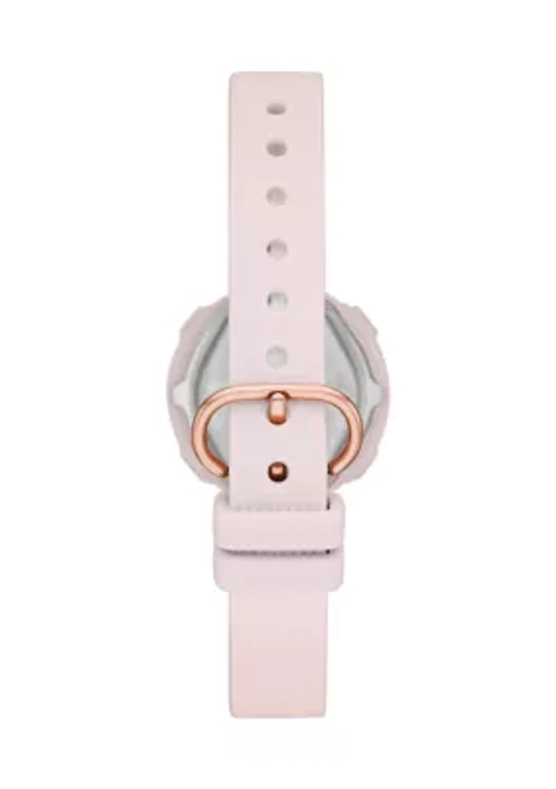 Sunridge Womens Blush and Rose Gold Tone Digital Watch
