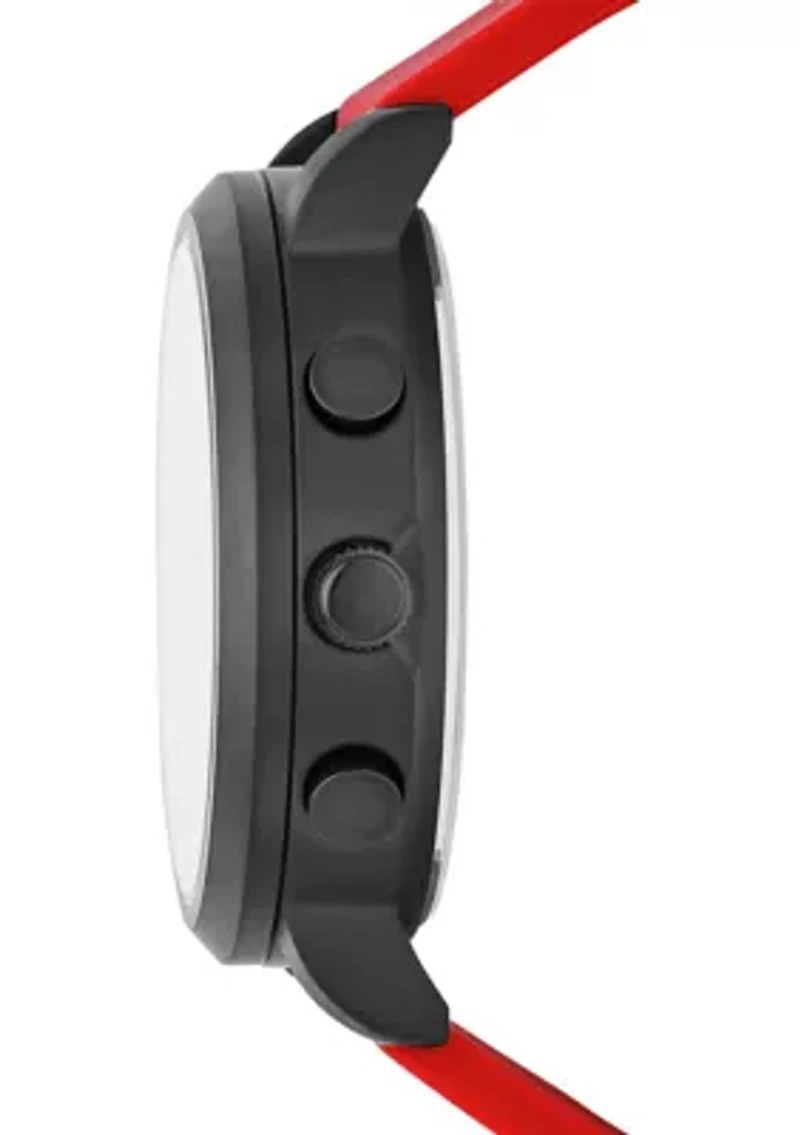 Skechers Men's Lawndale Gun/Red Watch