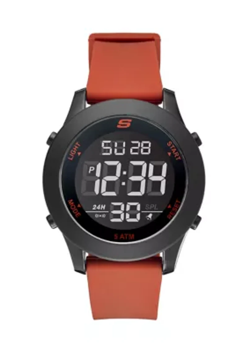 Skechers Men's Rosencrans Digital Red Watch