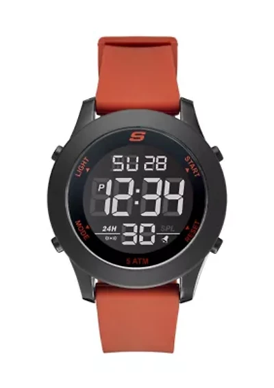 Skechers Men's Rosencrans Digital Red Watch