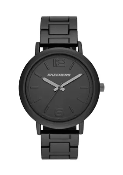 Ardmore 46 Millimeter Quartz Analog Watch with Metal Case and Bracelet, Black
