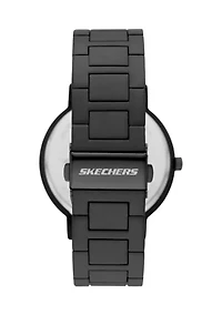 Ardmore 46 Millimeter Quartz Analog Watch with Metal Case and Bracelet, Black