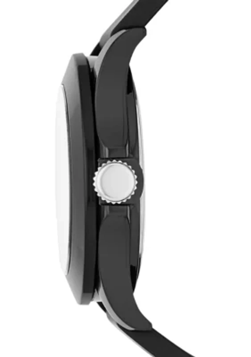 Rosencrans 40 Millimeter Quartz Analog Watch with Silicone Strap and Plastic Case