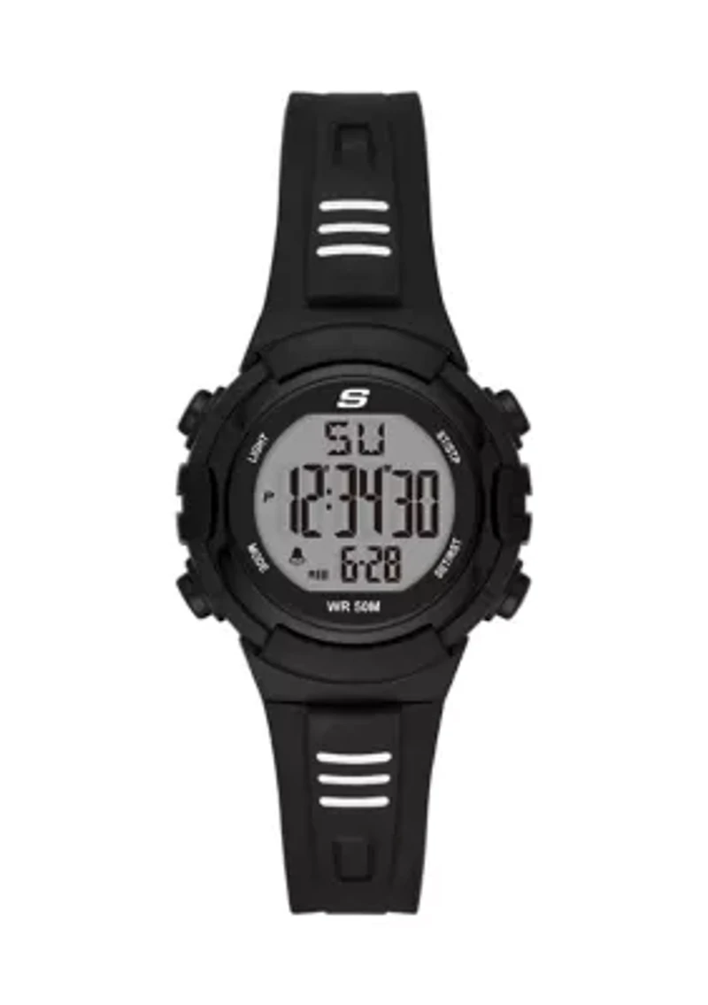 Truro Digital Black Plastic Watch