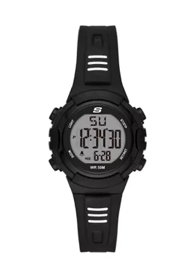 Truro Digital Black Plastic Watch