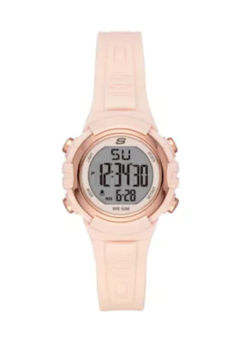 Truro Digital Blush Plastic Watch