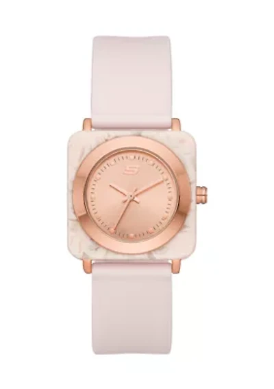 Women's Calabar Square Three Hand Silicone Watch