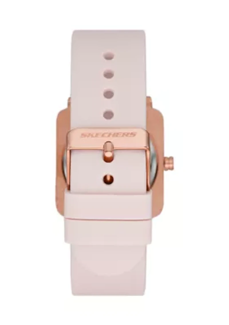 Women's Calabar Square Three Hand Silicone Watch