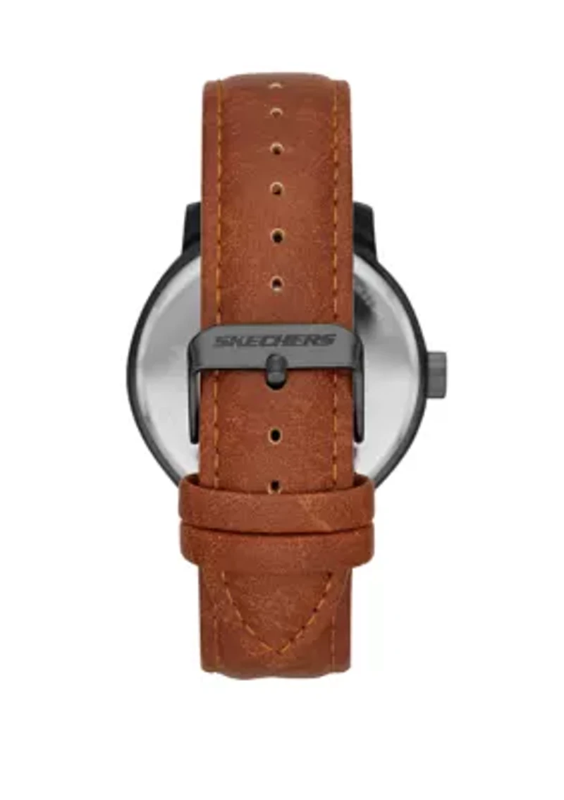 Men's Interchangeable Brown Watch Set