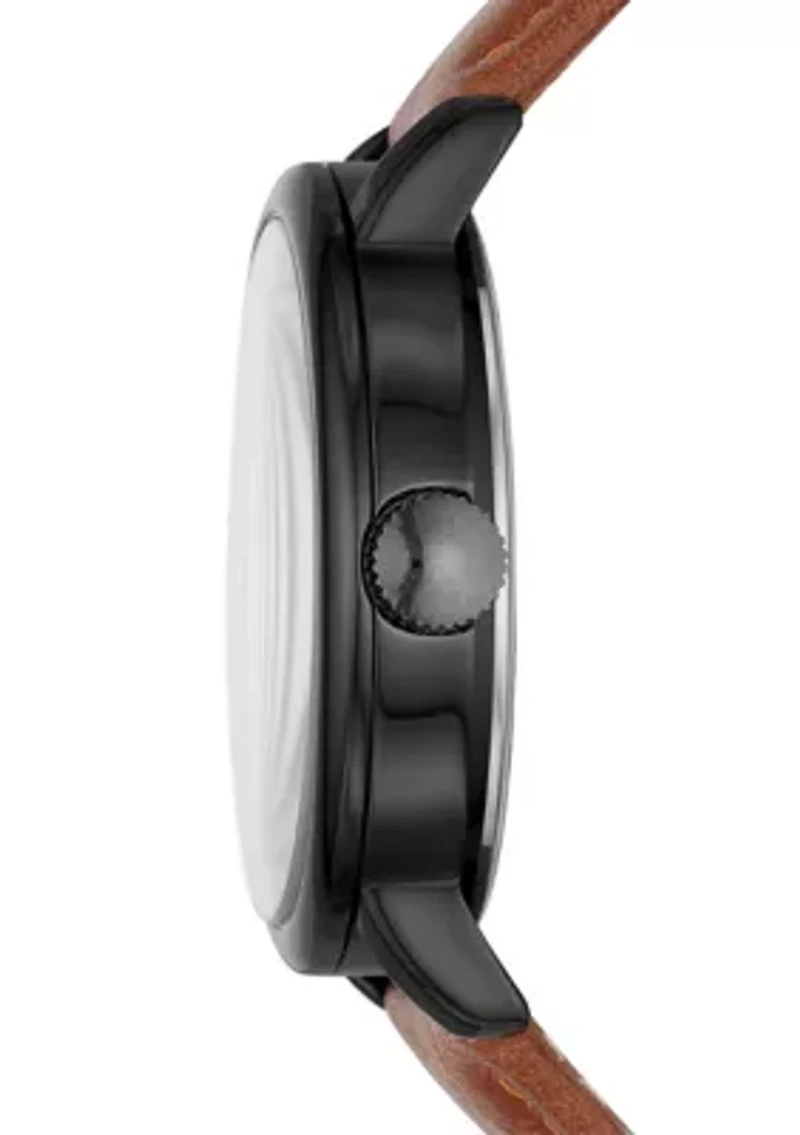 Men's Interchangeable Brown Watch Set