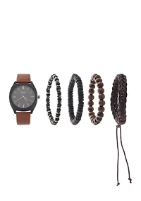 Watch and Stackable Bracelet Set