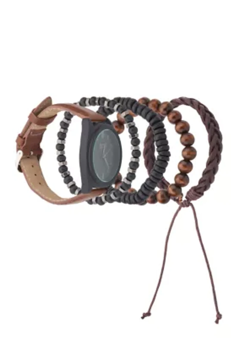 Watch and Stackable Bracelet Set