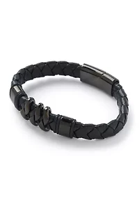 Gunmetal Bracelet and Pendant Necklace Set