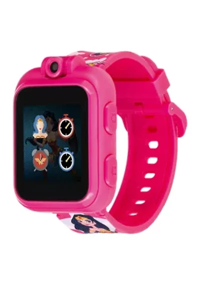 DC Comics iTouch PlayZoom Smartwatch For Kids: Fuchsia Wonder Woman Print