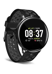 Black/Gray Perforated Strap Smart Watch