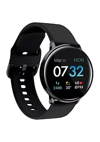 iTouch Sport 3 Touchscreen Smartwatch for Men and Women: Black Case with Black Strap