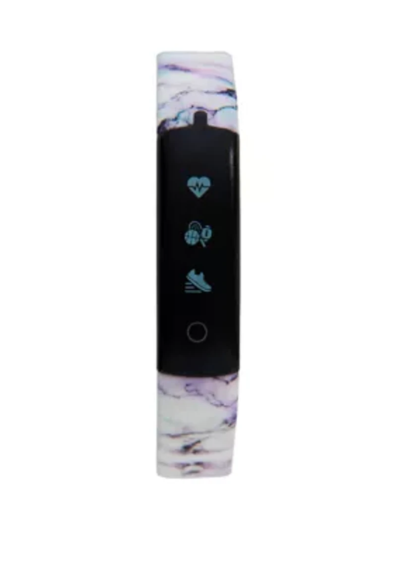 Slim Marble Fitness Tracker with Replacement Strap
