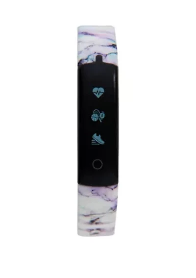 Slim Marble Fitness Tracker with Replacement Strap