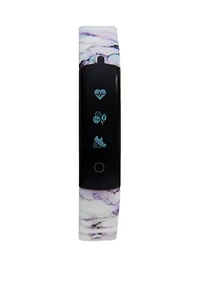 Slim Marble Fitness Tracker with Replacement Strap