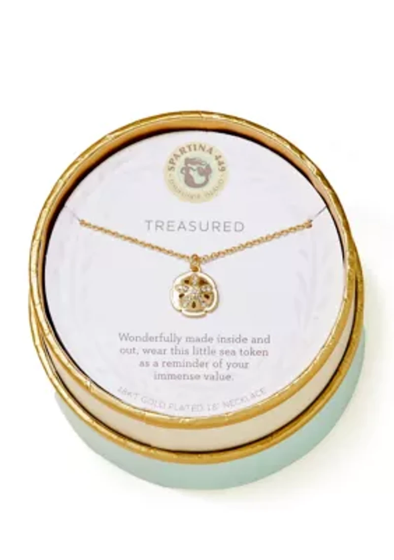Treasured Sand Dollar Pendant Necklace
