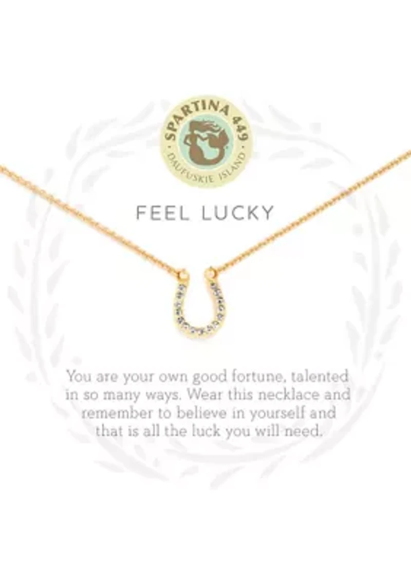 Feel Lucky Horseshoe Gold Plated Necklace