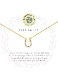 Feel Lucky Horseshoe Gold Plated Necklace