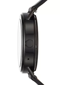 Men's Stainless Steel Faslter Leather Strap Smartwatch
