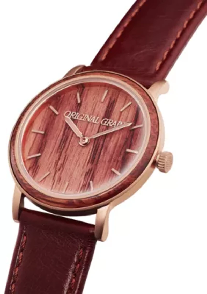 Stainless Steel Antique Wine Soaked Minimalist Watch