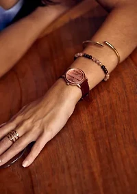 Stainless Steel Antique Wine Soaked Minimalist Watch