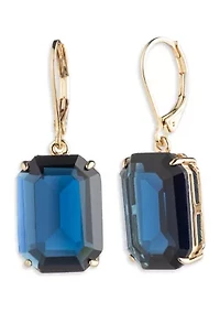 Gold Tone Stone Drop Earrings