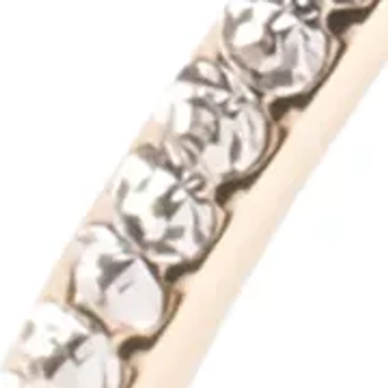 Gold Tone Blue Crystal Stone Bangle Bracelet