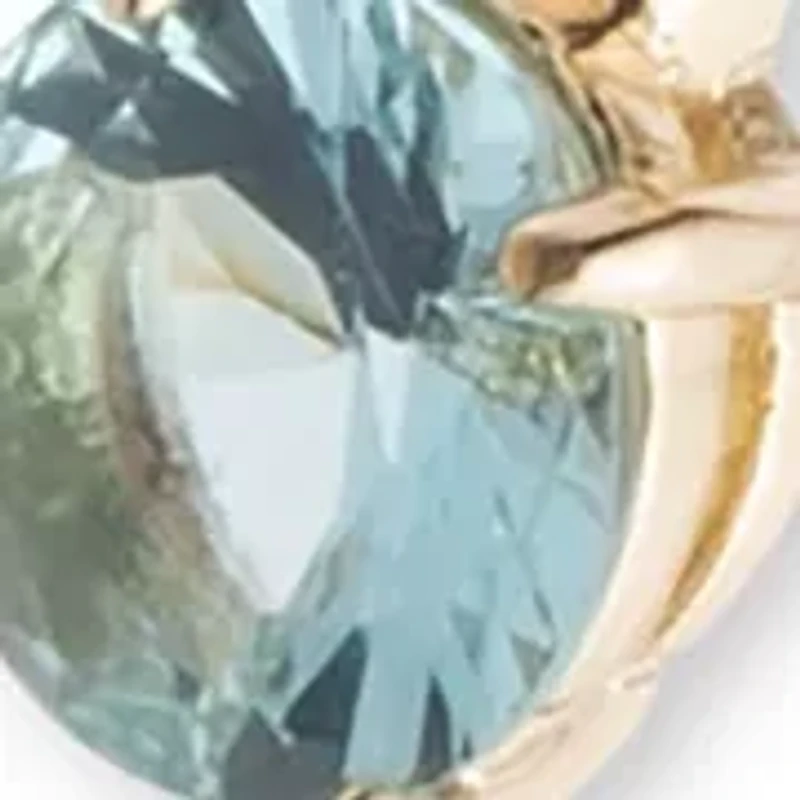 Gold Tone Blue Multi Stone Bangle Bracelet