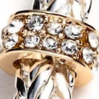 Two Tone Pave Rondelle Flex Bracelet