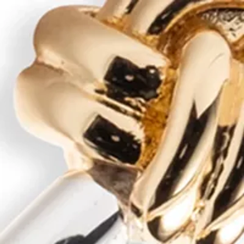 Two Tone Knot Bypass Bangle Bracelet