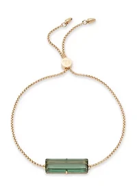 Gold Tone Baguette Slider Bracelet