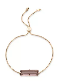 Gold Tone Baguette Slider Bracelet