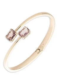 Two Stone Gold Cuff Bracelet