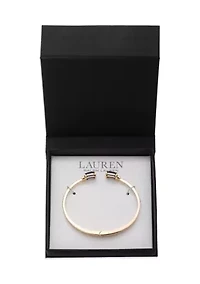 Gold Tone Stone Cuff Bracelet